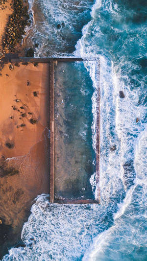 Iphone Xs Ocean Infinity Pool Wallpaper