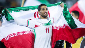 Iran National Football Team Player No. 11 Vahid Amiri Wallpaper