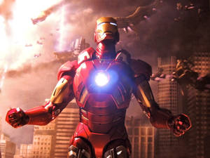 Iron Man 4k Chest Arc Reactor Wallpaper