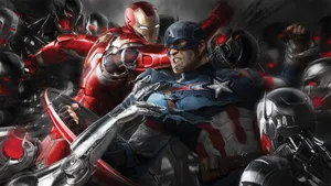 Iron Man And Captain America Comic Book Wallpaper