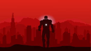 Iron Man Full Hd City Wallpaper