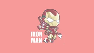 Iron Man Logo Mini Figure Wallpaper