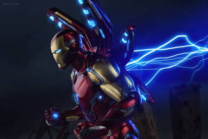 Iron Man Mark 85 Lightning Charge Wallpaper