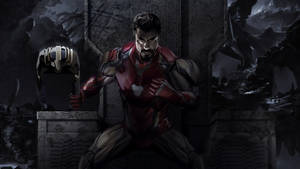Iron Man Mark 85 Thanos Throne Wallpaper