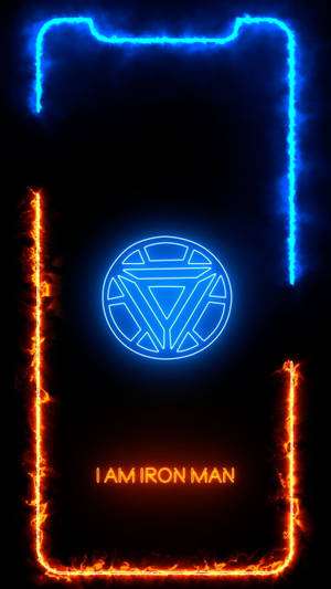 Iron Man Neon Aesthetic Iphone Wallpaper