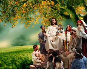 Isa Masih And Children Wallpaper