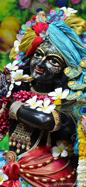 Iskcon Krishna With Dark Skin Wallpaper