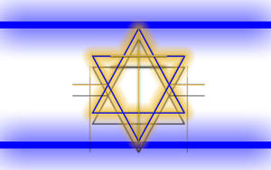 Israel Flag Stylized Design Wallpaper