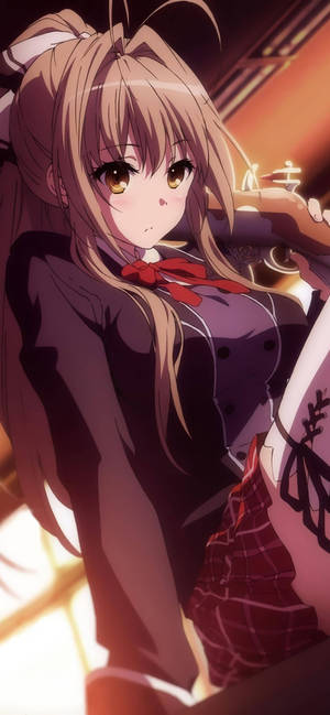 Isuzu Sento Gun Cute Anime Girl Iphone Wallpaper