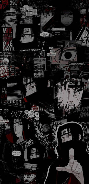 Itachi Collage Aesthetic Anime Iphone Wallpaper