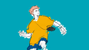 Itadori Yuji Dancing Drawing Wallpaper