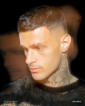 Italian Football Talent Gianluca Scamacca In Close-up Wallpaper