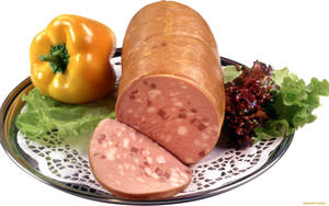 Italian Style Bologna Mortadella Meat Wallpaper