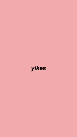 Italicized Yuck Over Pink Background Indie Phone Wallpaper