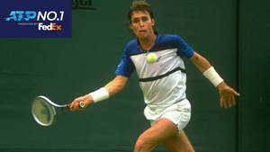 Ivan Lendl In Action At An Atp Tournament. Wallpaper