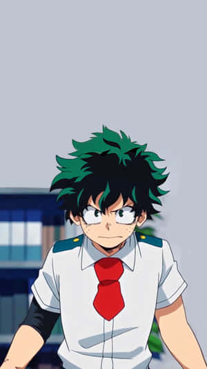 Izuku With A Scowl Deku Aesthetic Wallpaper