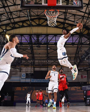 Ja Morant Dunk Restart Scrimmages Game Wallpaper