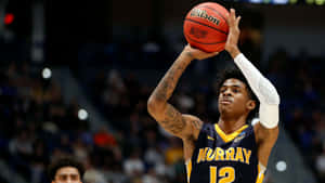 Ja Morrant In His Shooting Position Wallpaper