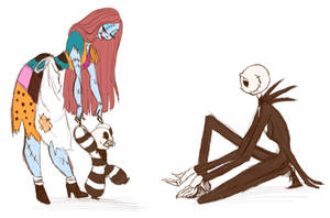 Jack And Sally Family Art Wallpaper