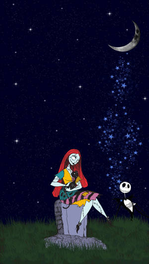 Jack And Sally Starry Night Wallpaper
