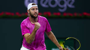 Jack Sock Celebrating A Winning Moment Wallpaper