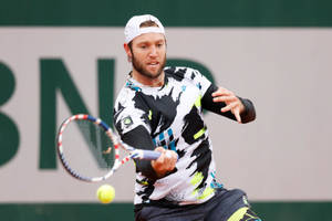 Jack Sock In Abstract Tennis Shirt Wallpaper