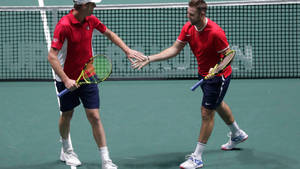 Jack Sock With Teammate Wallpaper