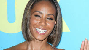 Jada Pinkett Smith Wide Smile Wallpaper