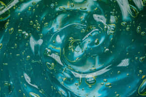 Jade Green Gelwith Bubbles Wallpaper