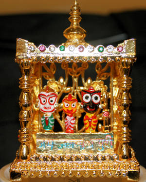 Jagannath Gold Figurine Wallpaper