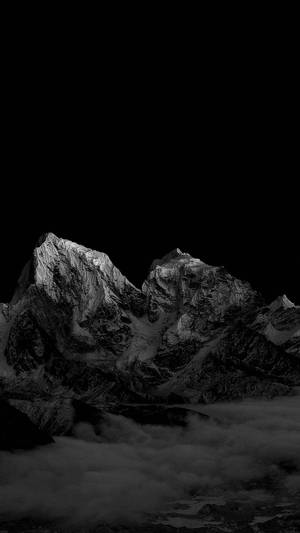 Jagged Mountain Oled Iphone Wallpaper