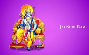 Jai Shree Ram Hd Purple Wallpaper