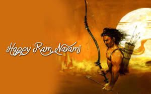 Jai Shri Ram Rama With Bow And Arrow Wallpaper