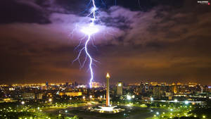 Jakarta Lightning Strike Wallpaper