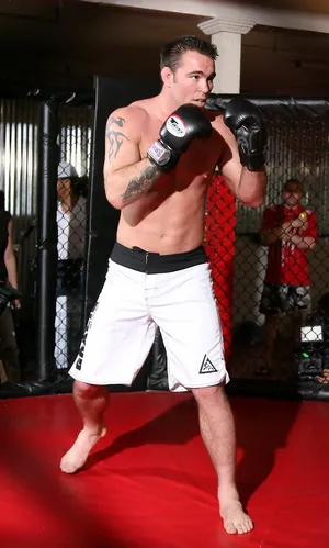 Jake Shields In Full Momentum At The Cbs Strikeforce, 2010 Wallpaper