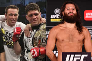 Jake Shields With Nick Diaz And Jorge Masvidal Wallpaper