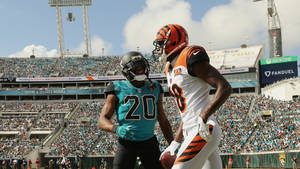 Jalen Ramsey Against A.j. Green Wallpaper