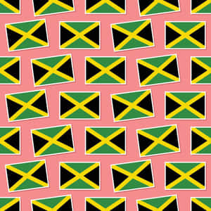 Jamaica_ Flag_ Pattern_ Background Wallpaper