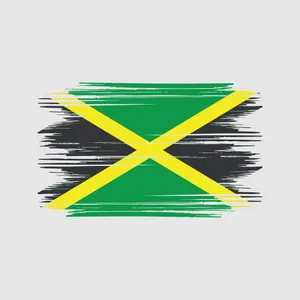 Jamaican_ Flag_ Brushstroke_ Design Wallpaper