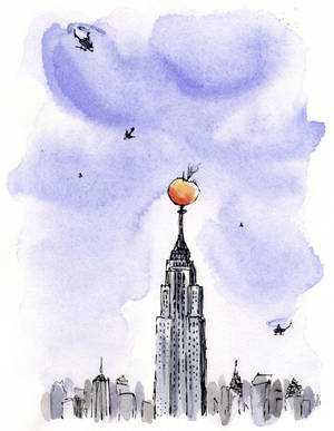 James And The Giant Peach Empire State Wallpaper