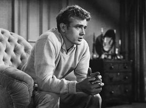 James Dean Sitting In Room Wallpaper