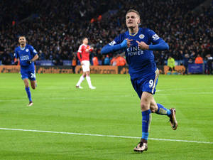 Jamie Vardy Pointing At Chest Wallpaper