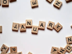 January Scrabble Letter Tiles Wallpaper