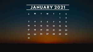 January Sunset 2021 Desktop Wallpaper