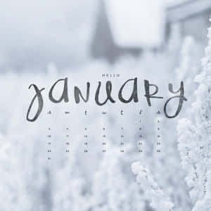 January Wallpaper With Snow And A Snowy Background Wallpaper