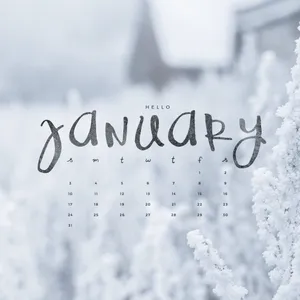 January Wallpaper With Snow And A Snowy Background Wallpaper