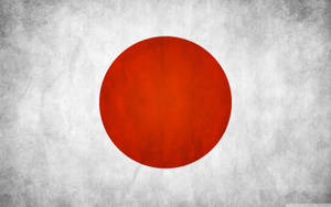 Japan Flag In A Grayish Scene Wallpaper