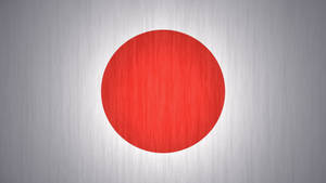 Japan Flag With Brushed Gray Backdrop Wallpaper