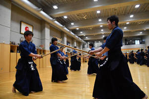 Japan Sports Education University Kendo Club Students Wallpaper