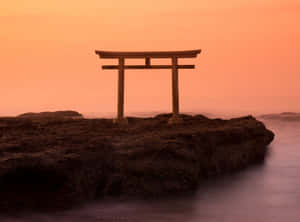 Japanese Aesthetic Sunset Desktop Wallpaper